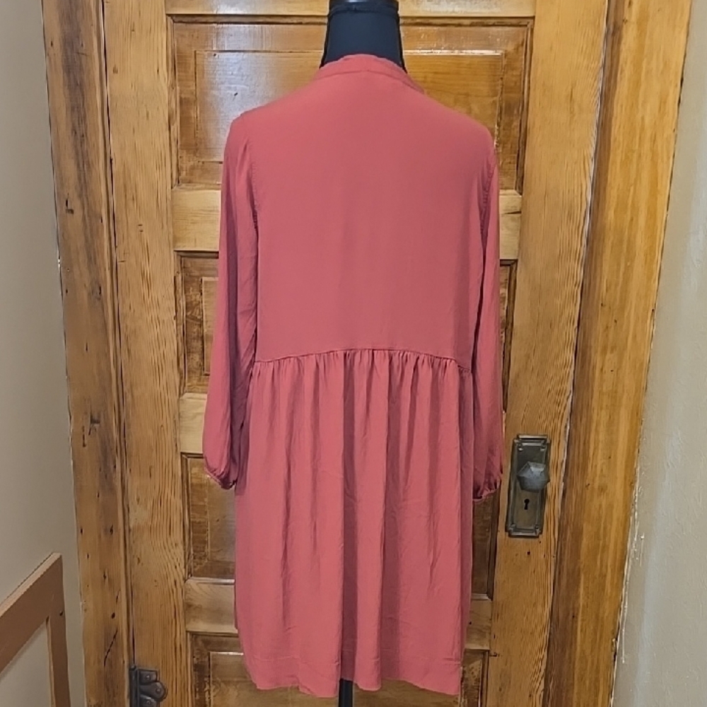 Free Assembly Casual Red Long Sleeve Boho Dress M - Picture 4 of 4